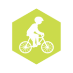 Icon, person on bike