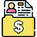 Icon, funding, folder with dollar sign