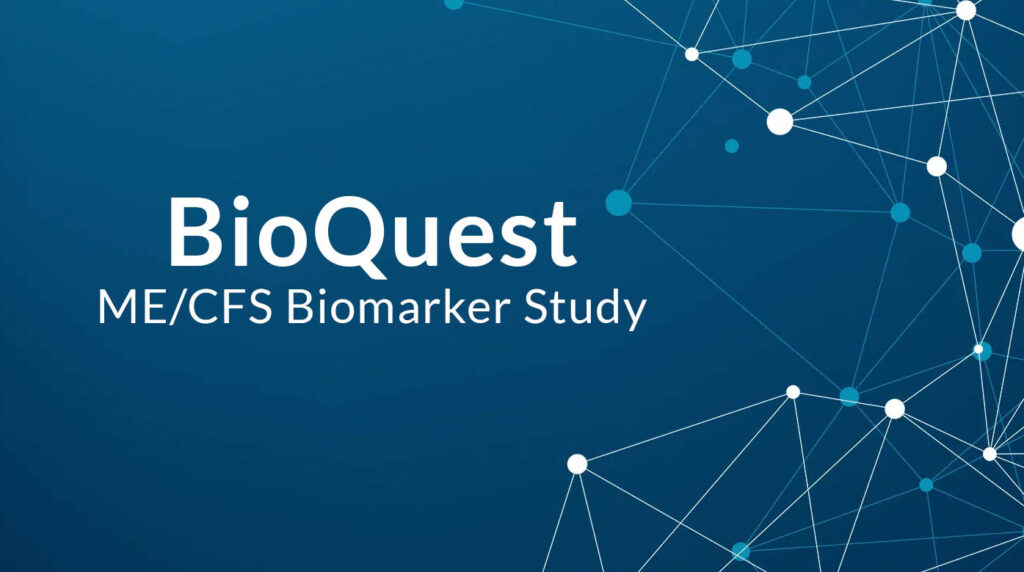 BioQuestME/CFS Biomarker Study on a blue background