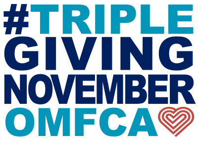 triple giving NOVEMBER OMFCA stacked new heart logo de l'OMF Canada Triple Giving November